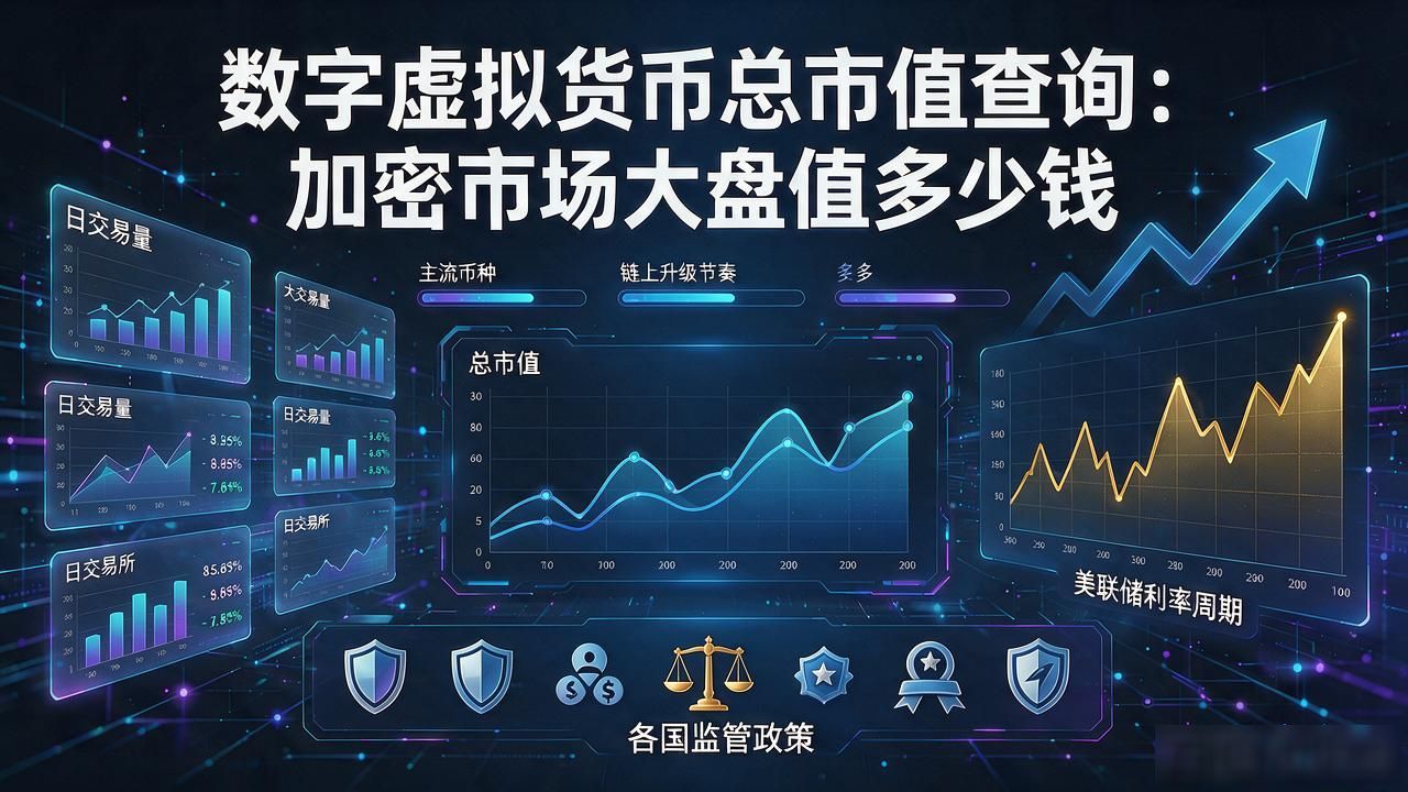 数字虚拟货币总市值查询：加密市场大盘值多少钱