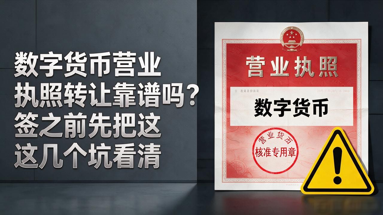 数字货币营业执照转让靠谱吗?签之前先把这几个坑看清