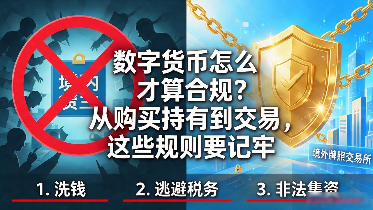 数字货币怎么才算合规？从购买持有到交易，这些规则要记牢