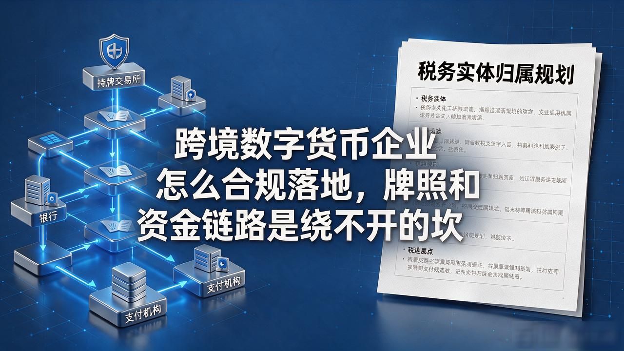 跨境数字货币企业怎么合规落地，牌照和资金链路是绕不开的坎