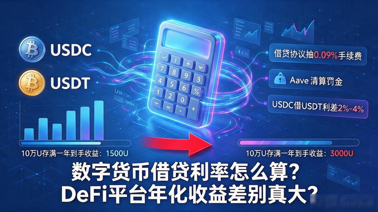 数字货币借贷利率怎么算？DeFi平台年化收益差别真大