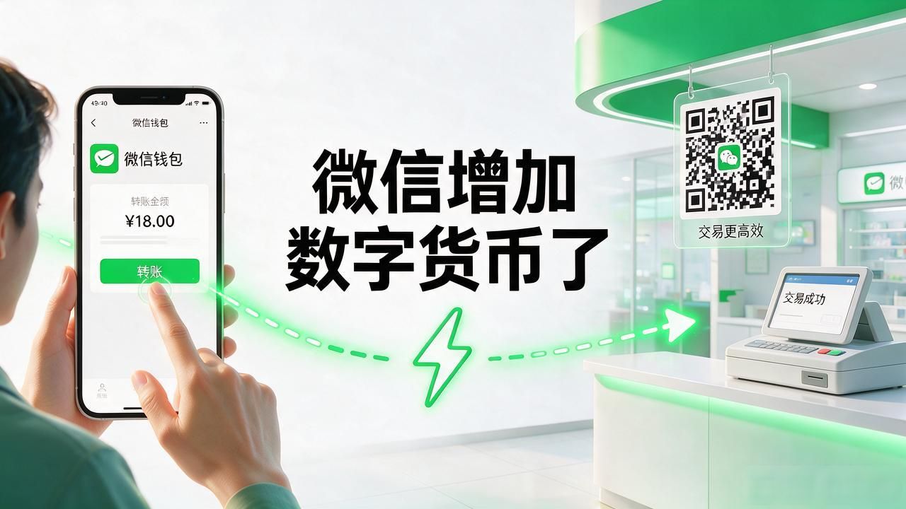 微信增加数字货币了，发红包、扫码付账、转账到底有啥不一样