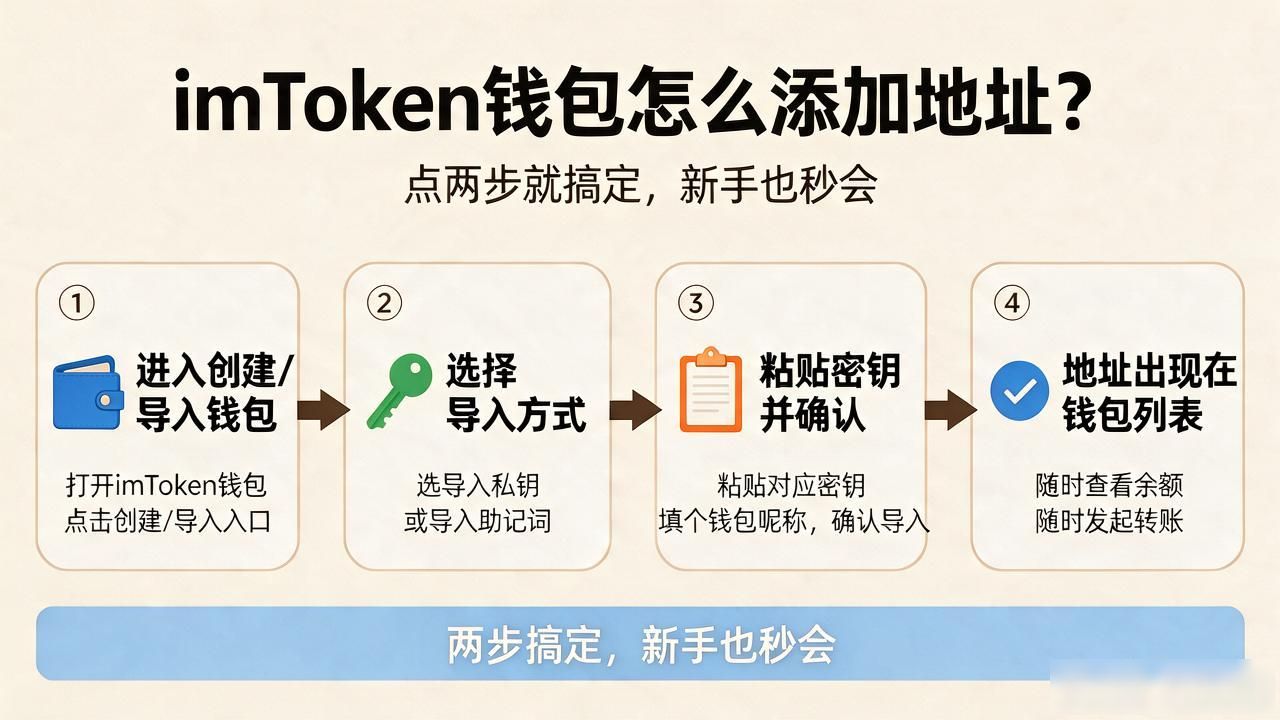 imtoken钱包怎么添加地址?点两步就搞定,新手也秒会