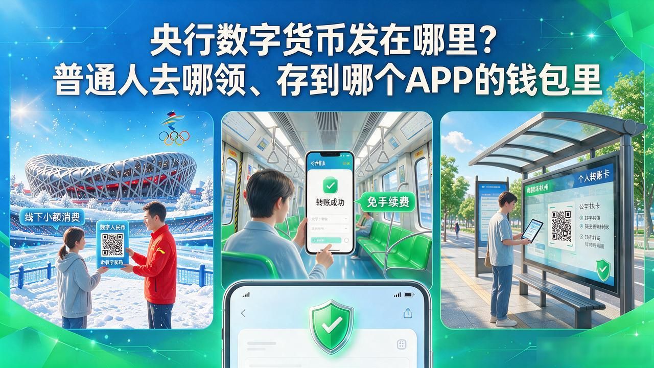 央行数字货币发在哪里？普通人去哪领、存到哪个APP的钱包里