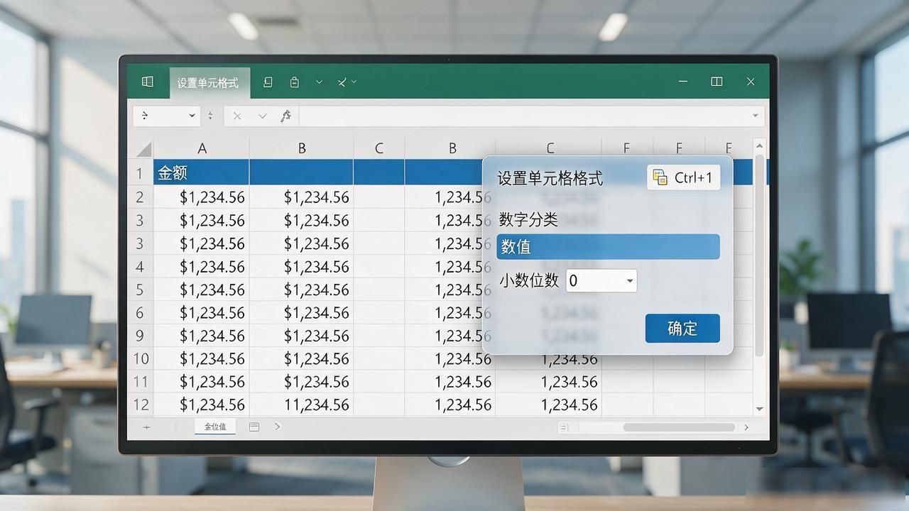 Excel数字变成货币符号？三秒改回普通数字格式